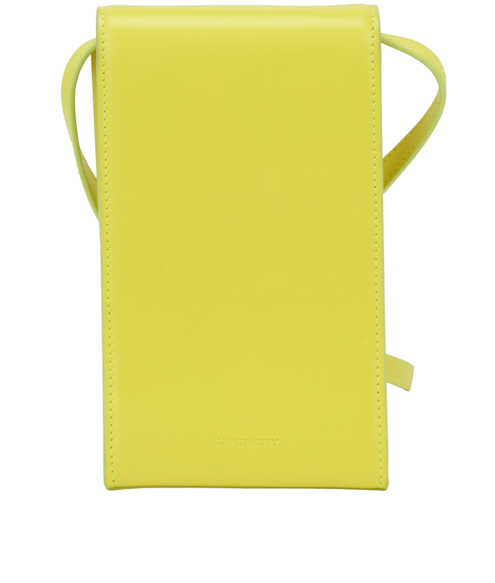 Mini 4G Vertical, &pound;350, Handbags, Yellow, Calfskin, Back view